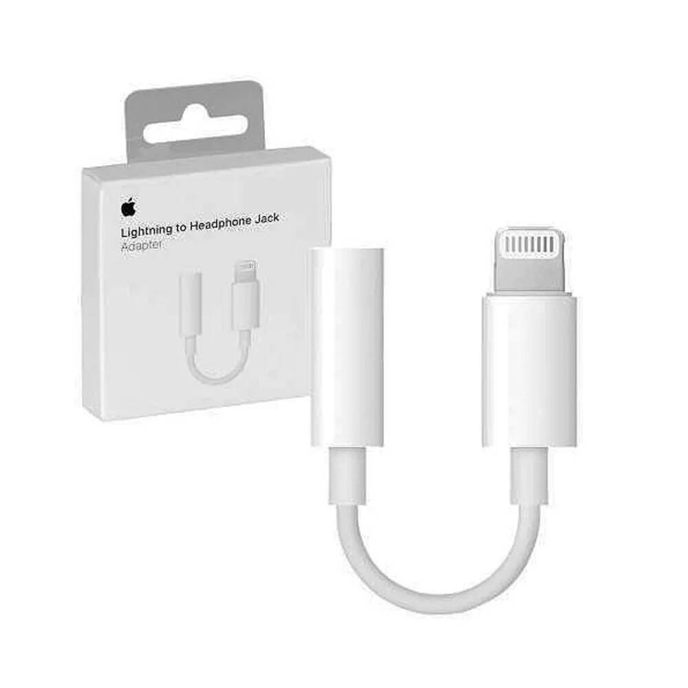Apple Lightning 3.5 mm Kulaklık Jakı Adaptörü MMX62ZM/A Beyaz Kablo ve