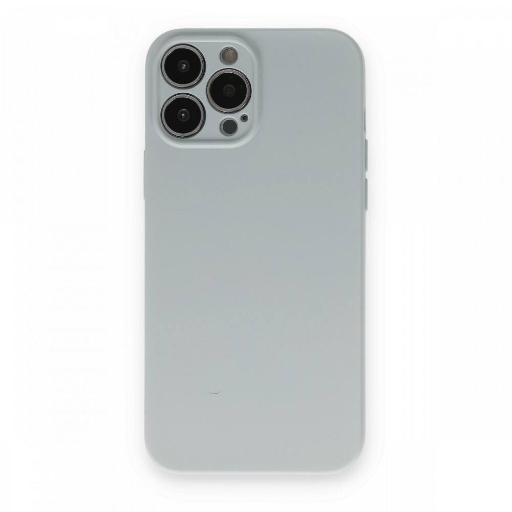 Newface iPhone 13 Pro Max Kılıf Nano içi Kadife Silikon Buz Mavisi - Thumbnail