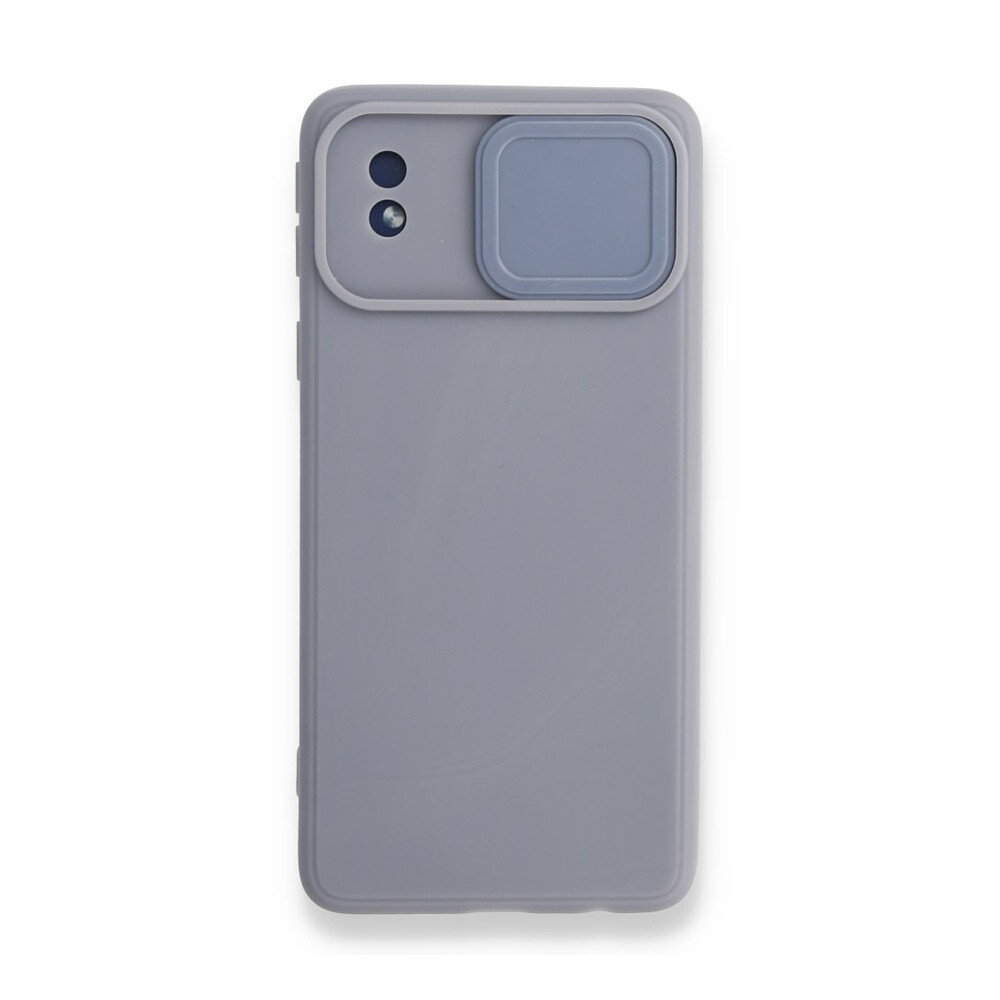 Newface Samsung Galaxy A01 Core Kılıf Colar Lens Slikon Gri - Thumbnail