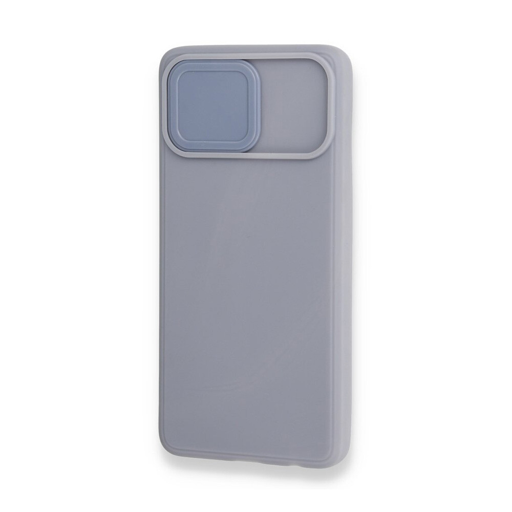 Newface Samsung Galaxy A01 Core Kılıf Colar Lens Slikon Gri - Thumbnail