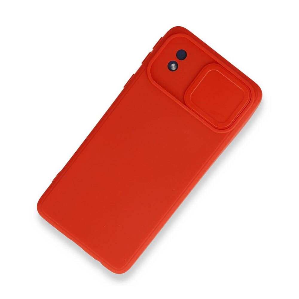 Newface Samsung Galaxy A01 Core Kılıf Colar Lens Slikon Kırmızı