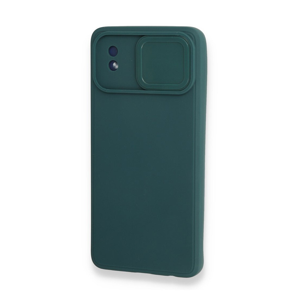 Newface Samsung Galaxy A01 Core Kılıf Colar Lens Slikon Yeşil - Thumbnail
