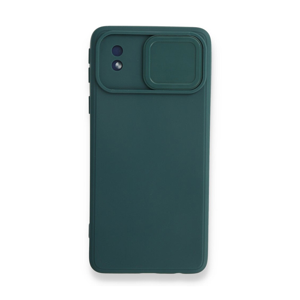 Newface Samsung Galaxy A01 Core Kılıf Colar Lens Slikon Yeşil - Thumbnail