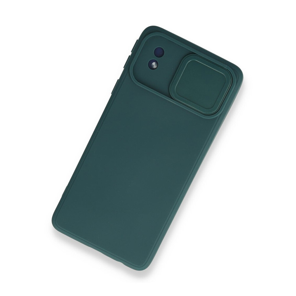 Newface Samsung Galaxy A01 Core Kılıf Colar Lens Slikon Yeşil - Thumbnail