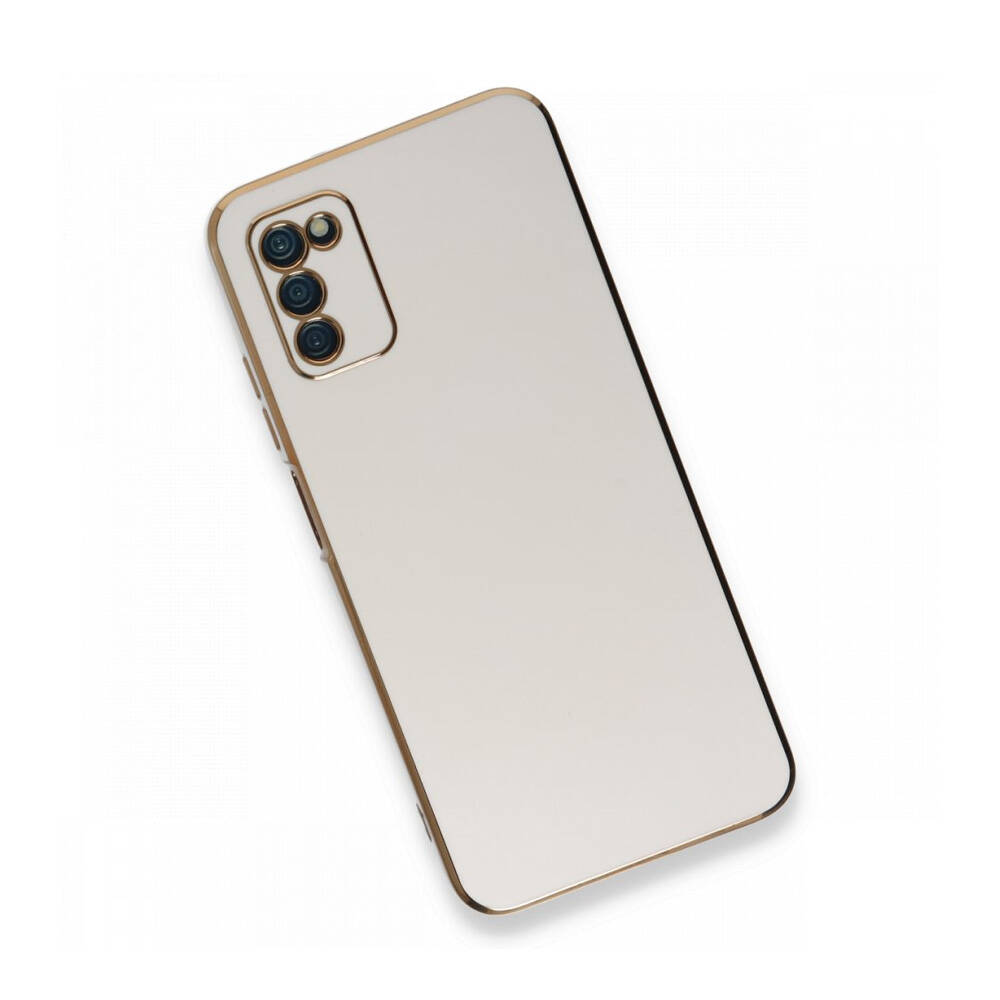 Newface Samsung Galaxy A03S Kılıf Volet Silikon Beyaz