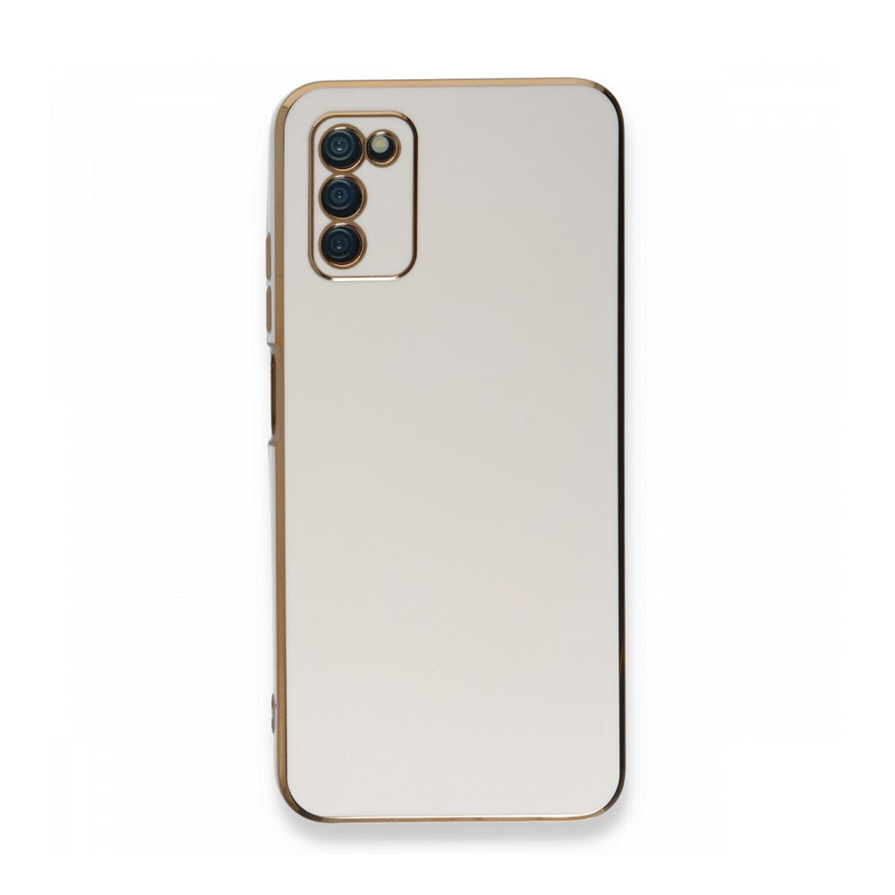 Newface Samsung Galaxy A03S Kılıf Volet Silikon Beyaz - Thumbnail