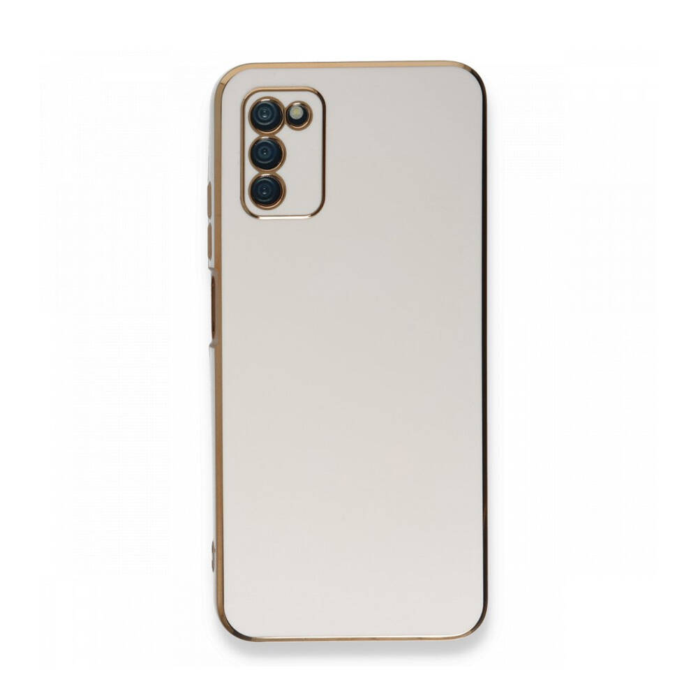 Newface Samsung Galaxy A03S Kılıf Volet Silikon Beyaz
