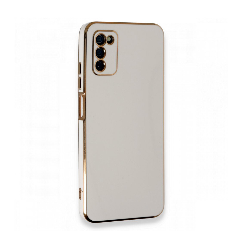 Newface Samsung Galaxy A03S Kılıf Volet Silikon Beyaz - Thumbnail