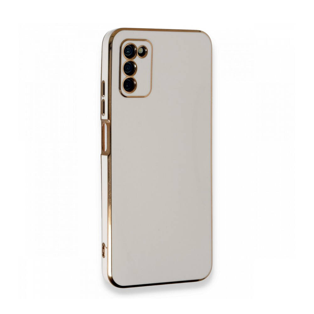 Newface Samsung Galaxy A03S Kılıf Volet Silikon Beyaz