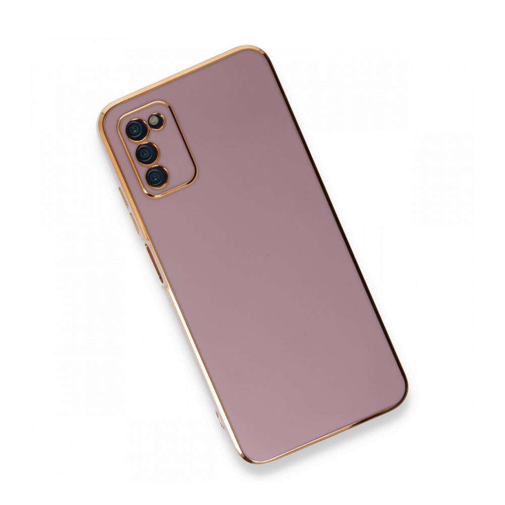 Newface Samsung Galaxy A03S Kılıf Volet Silikon Mor
