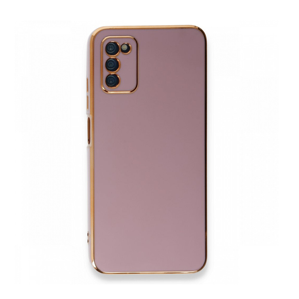 Newface Samsung Galaxy A03S Kılıf Volet Silikon Mor - Thumbnail