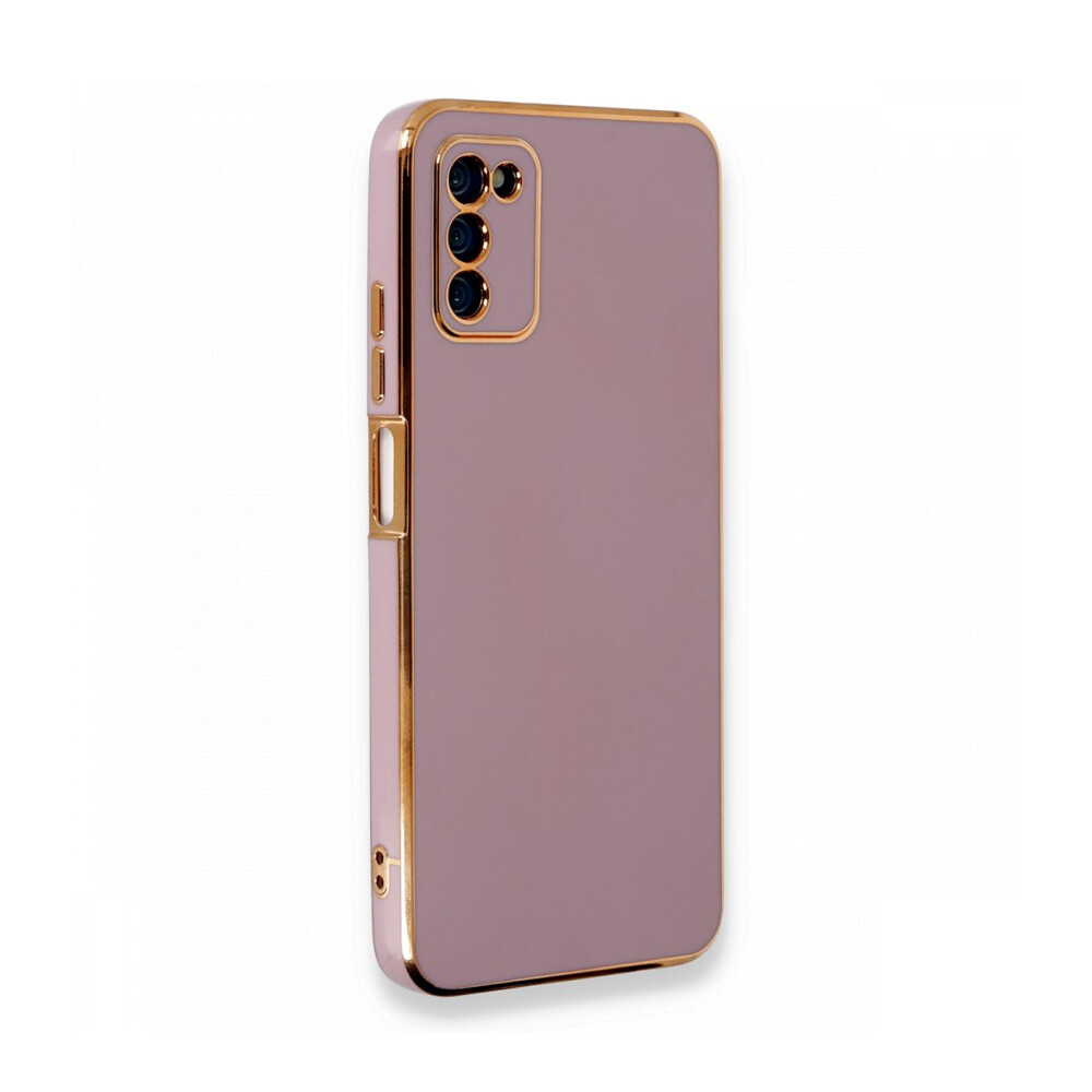 Newface Samsung Galaxy A03S Kılıf Volet Silikon Mor - Thumbnail