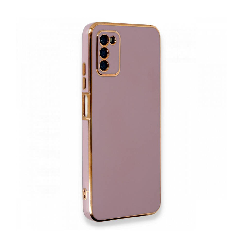 Newface Samsung Galaxy A03S Kılıf Volet Silikon Mor