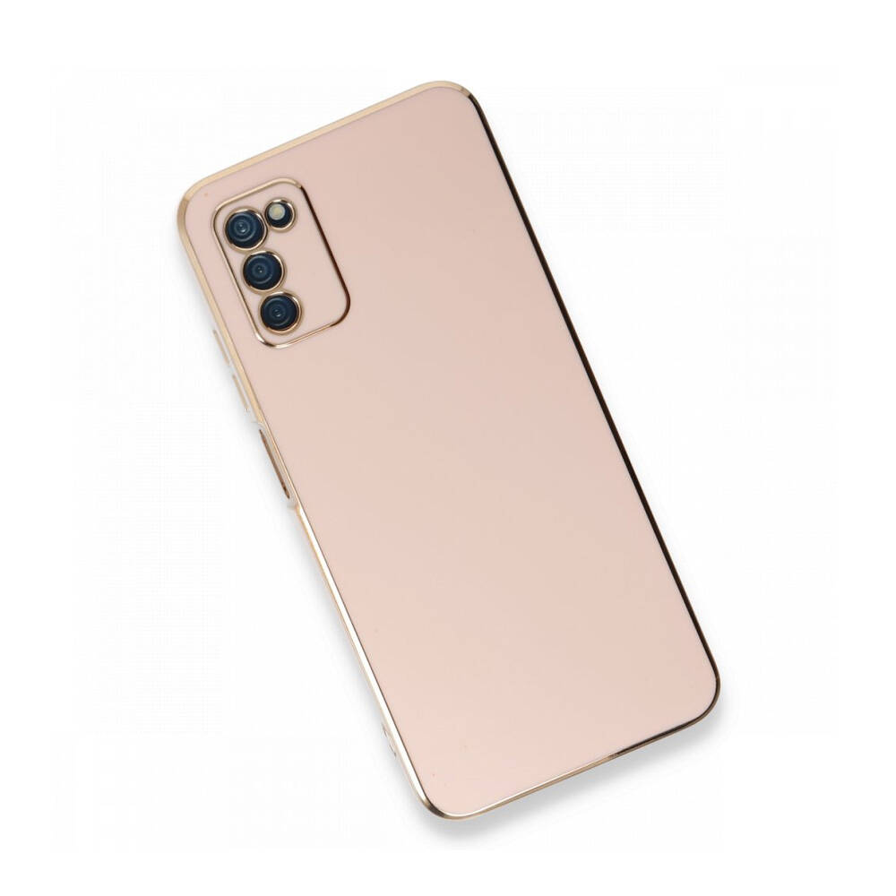 Newface Samsung Galaxy A03S Kılıf Volet Silikon Pembe