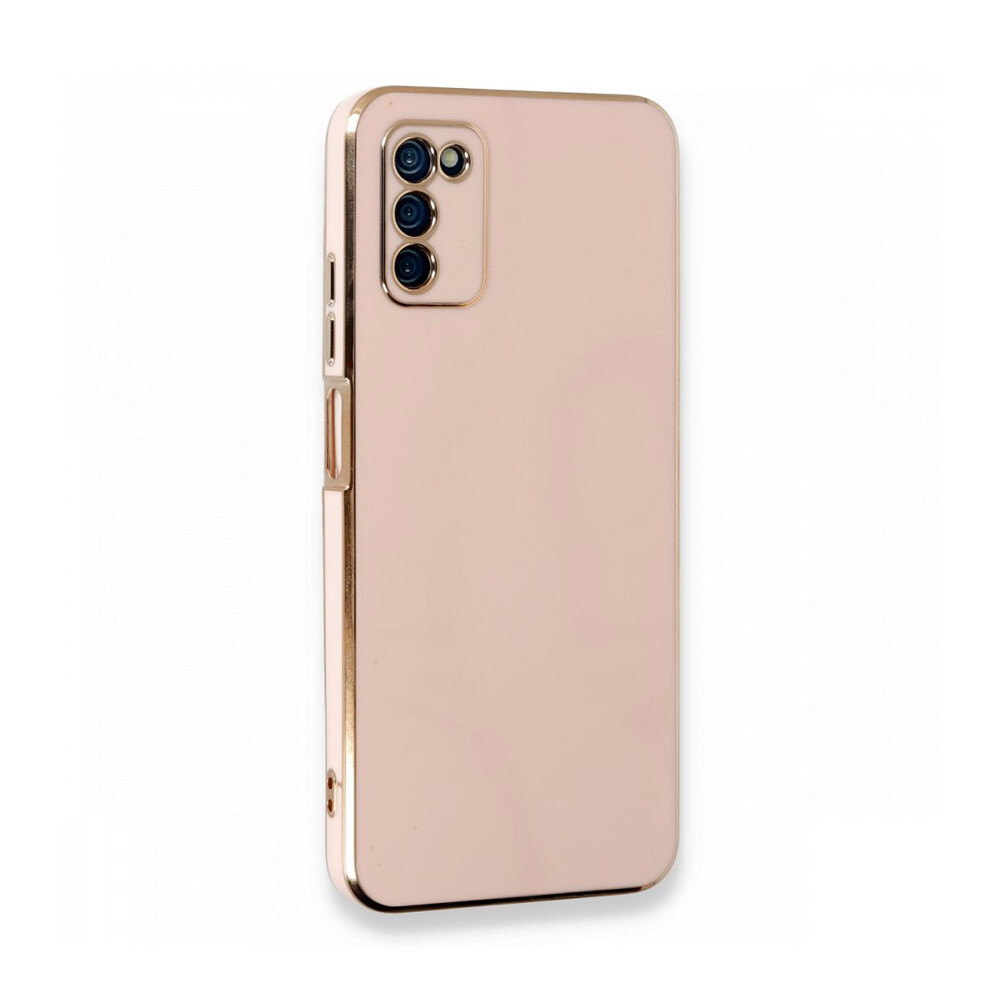 Newface Samsung Galaxy A03S Kılıf Volet Silikon Pembe - Thumbnail