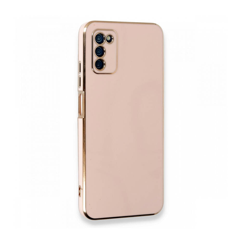 Newface Samsung Galaxy A03S Kılıf Volet Silikon Pembe