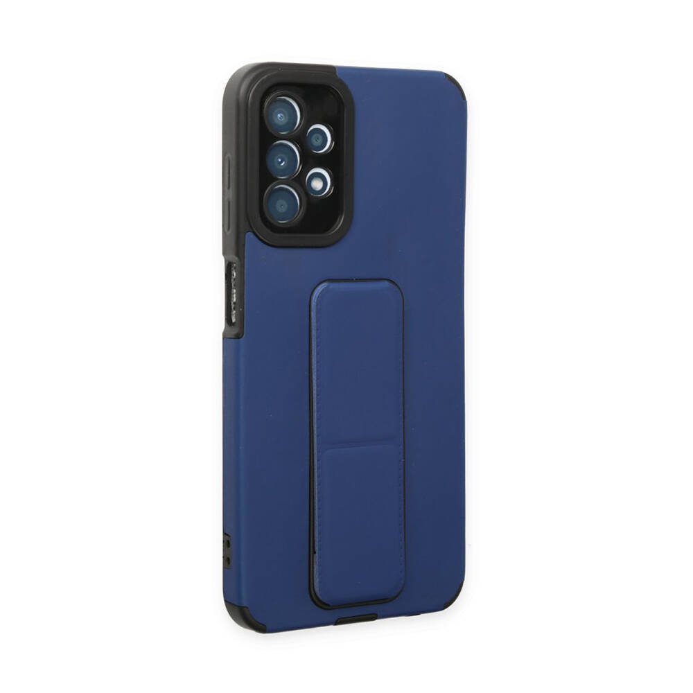 Newface Samsung Galaxy A23 4G Kılıf Mega Standlı Silikon Lacivert