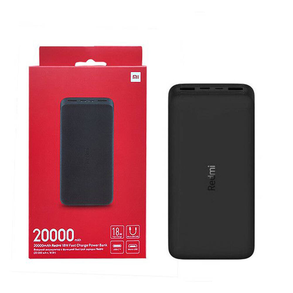 Xiaomi Mi 20000 mAh Type-C 18W Hızlı Şarj Powerbank 3.Nesil Siyah - 1